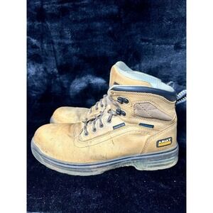 Ariat Turbo 6" Mens US 9.5 EE Work Boots Beige Leather Waterproof Carbon Toe